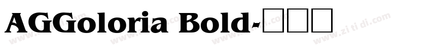 AGGoloria Bold字体转换